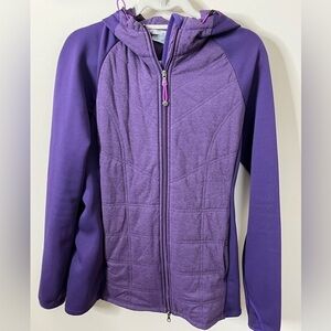 Athleta Sweatshirt Jacket Purple Size Medium Full Zip